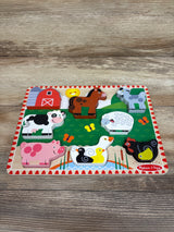 Melissa & Doug Farm Animals Wooden Chunky Puzzle 8pc