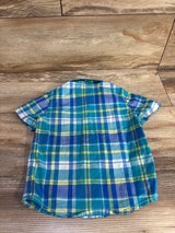 Cat & Jack Button Up Shirt Blue sz 18m