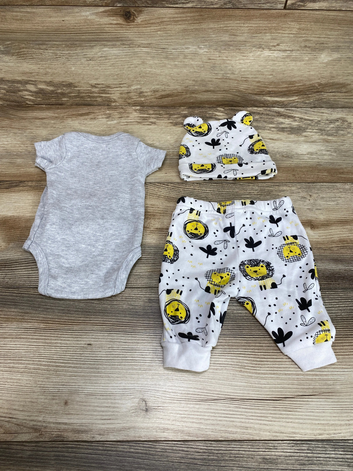 Sterling Baby 3pc Dad's Little Dude Bodysuit Set Grey sz 3m