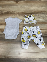 Sterling Baby 3pc Dad's Little Dude Bodysuit Set Grey sz 3m