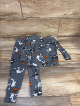 Tim Burton's The Nightmare Before Christmas 2pc Pajama Set Grey sz 3T
