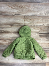 Old Navy Heart Print Plush Lined Jacket Green sz 5T