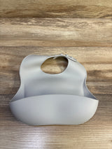 O'doe Silicone Bib with Crumb Catcher, Grey