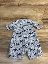 Little Lad 1pc Rash Guard Romper Swimsuit White sz 24m