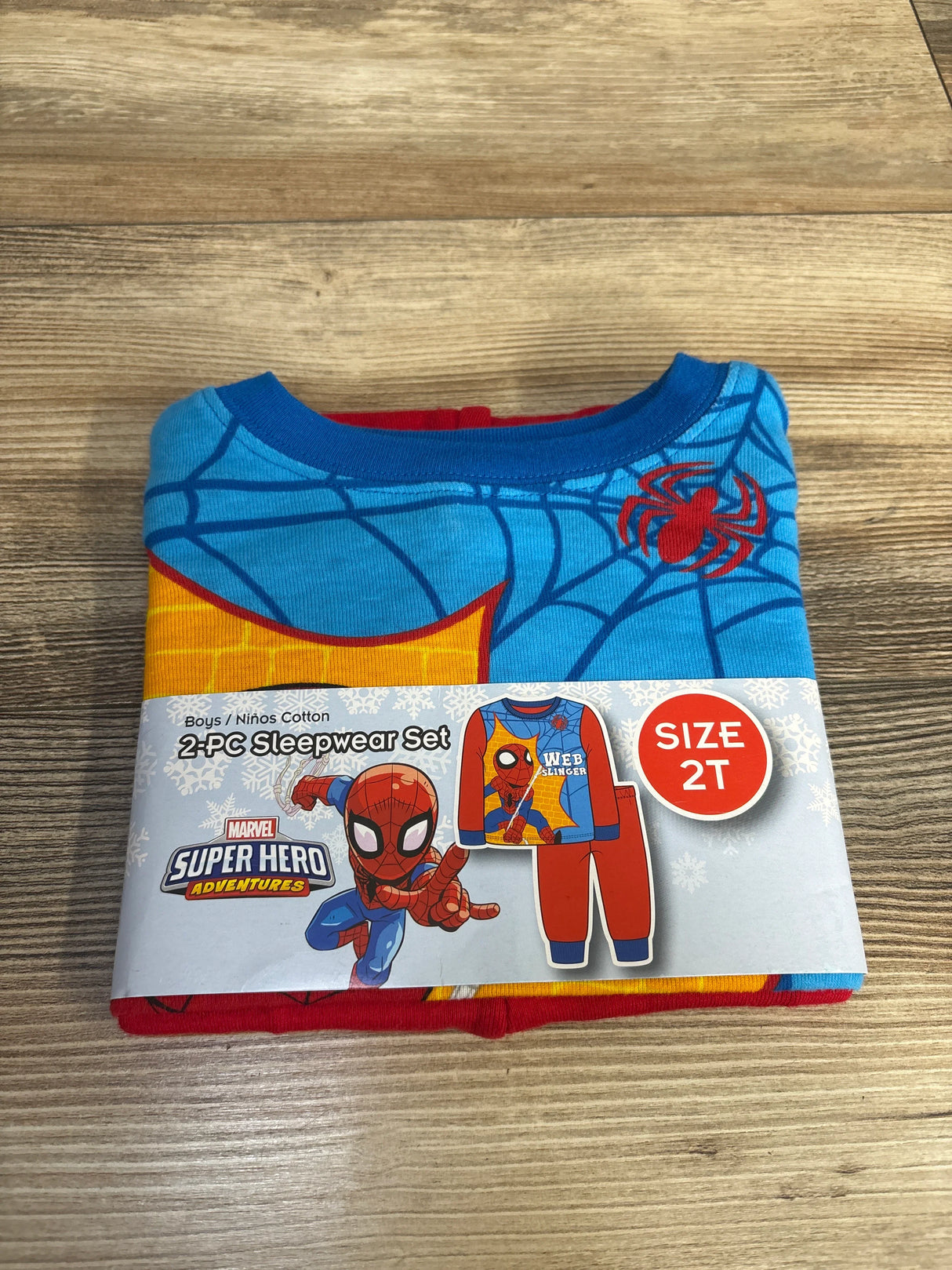 NEW Marvel Spiderman 2pc Pajama Set Blue sz 2T