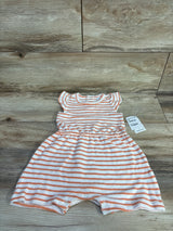 NEW Nordstrom Flutter Sleeve Terry Romper Striped White sz 12m