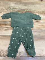 Grayson Collective 2pc Sherpa Sweatshirt & Pants Set Green sz 0-3m