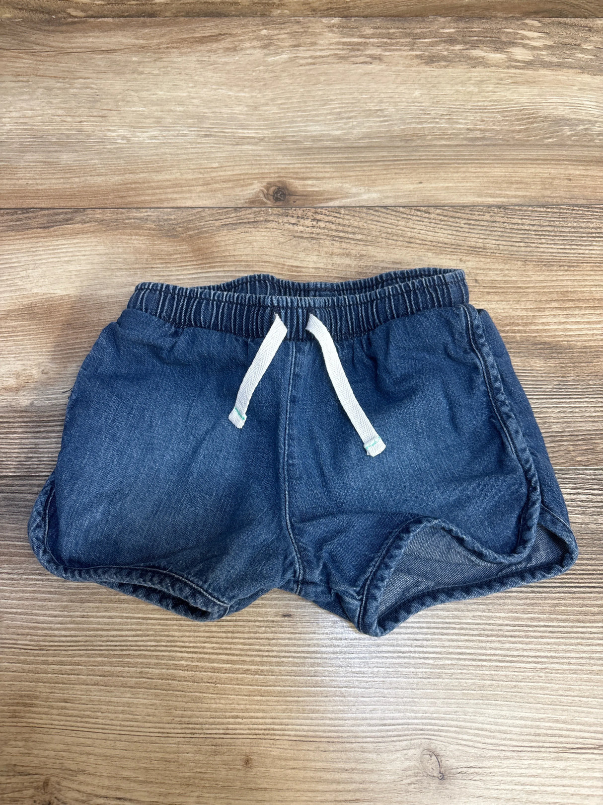 Cat & Jack Drawstring Soft Denim Shorts Blue sz 3T