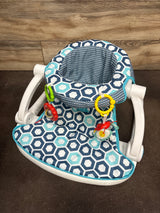 Fisher Price Sit-Me-Up Floor Seat in Blue Honeycomb