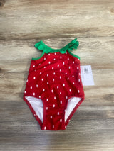 NEW Old Navy 1pc Strawberry Swimsuit Red sz 12-18m