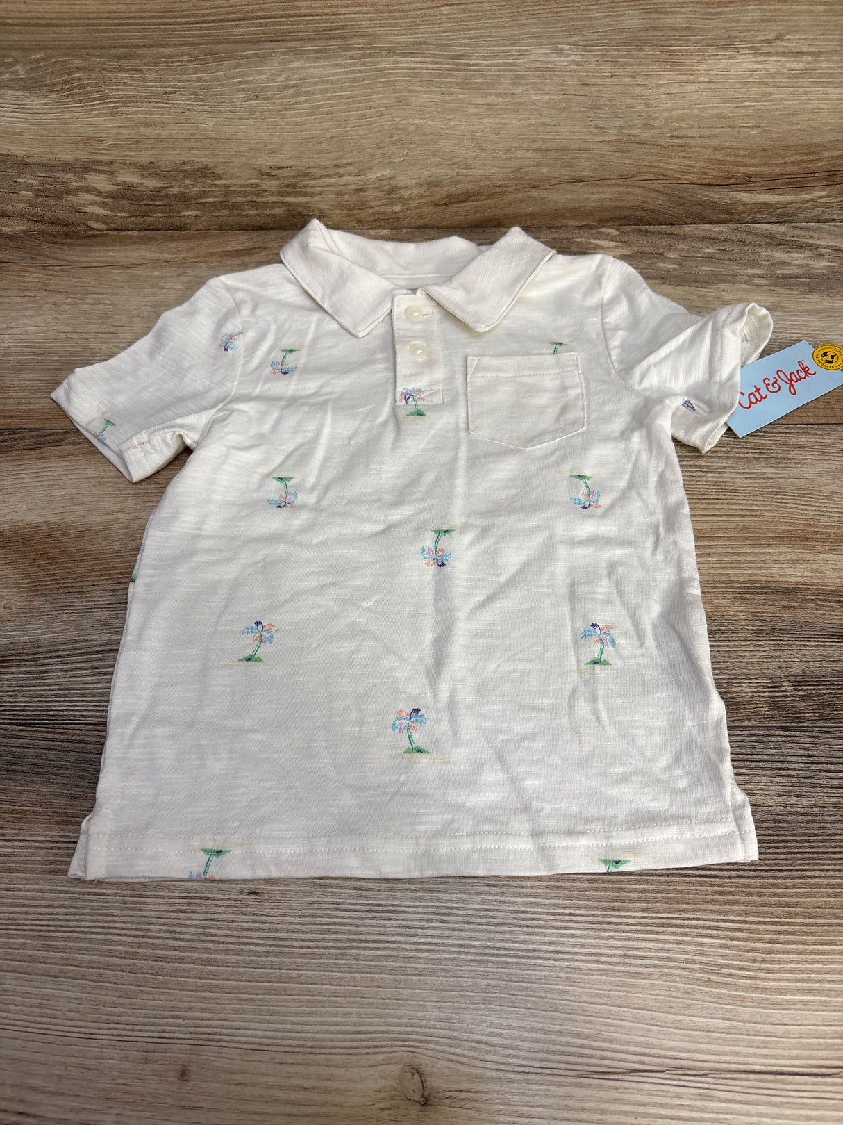 NEW Cat & Jack Polo Shirt White sz 3T