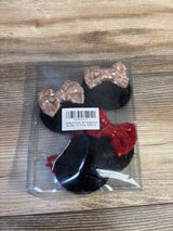 NEW 4pc Minnie Mouse Bow Ear Hair Clips