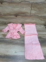 2pc Robe & Headwrap Pink sz 0-3m