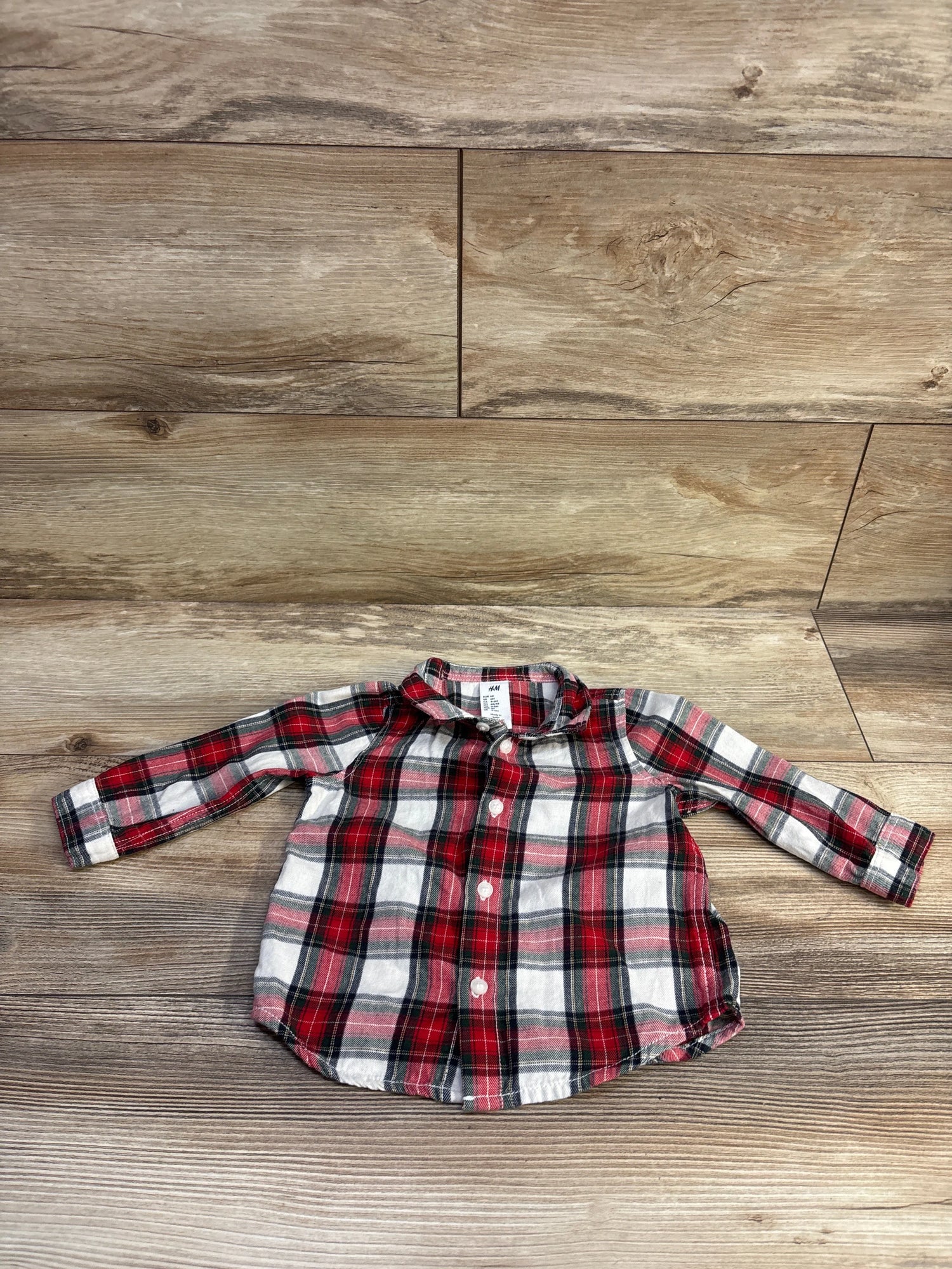 H&M Button-Up Flannel Red sz 6m