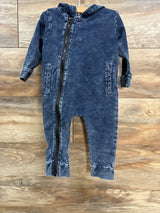 Denim Hooded Coverall Navy sz 9-12m