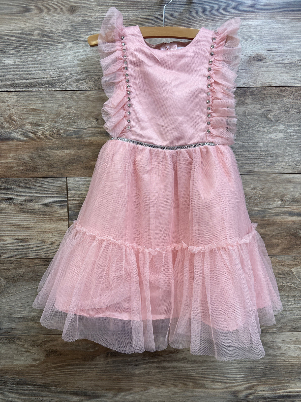 Harlow & Rose Tulle Beaded Dress Pink sz 4T