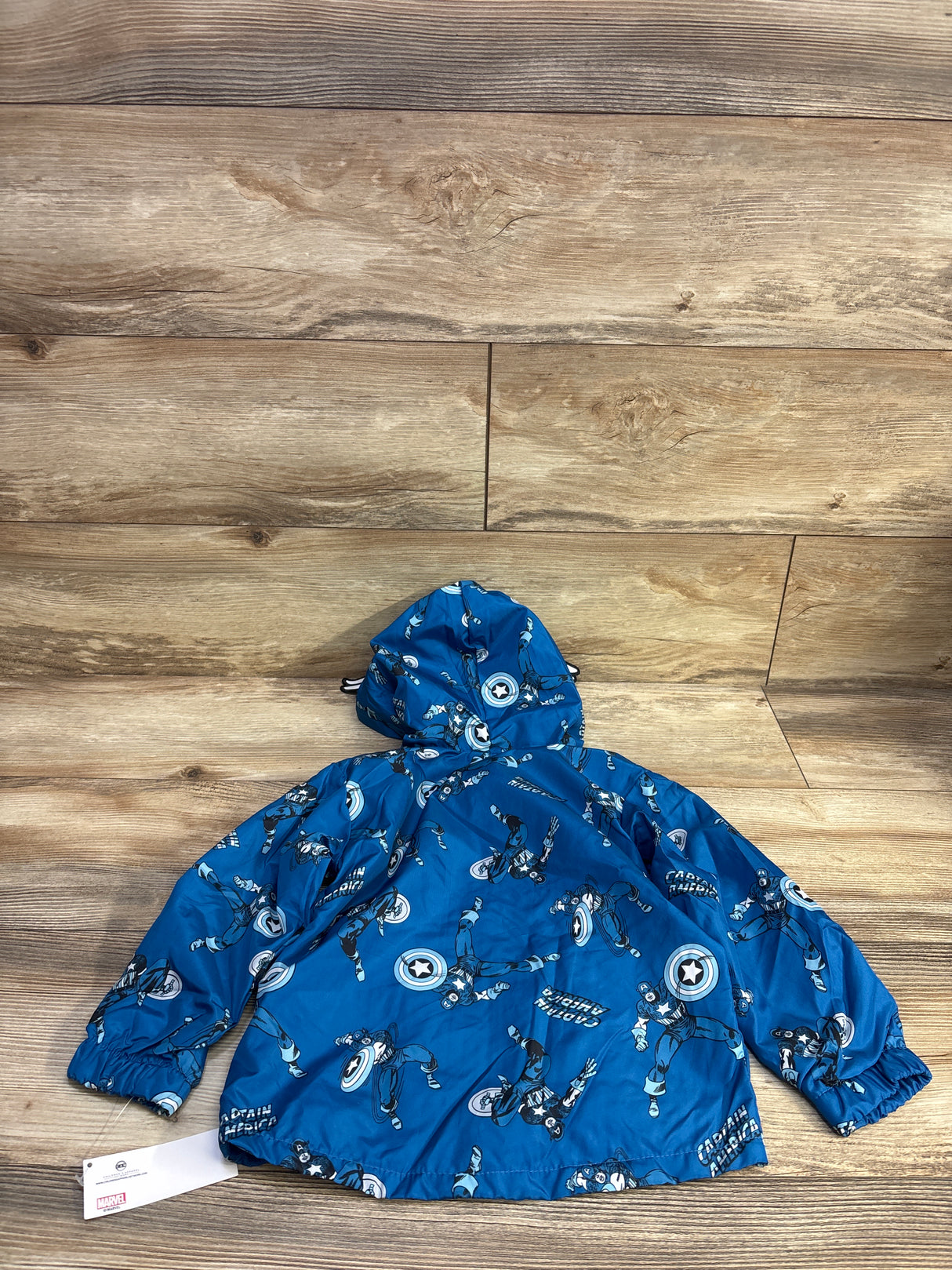 NEW Marvel Captain America Windbreaker Jacket Blue sz 4T