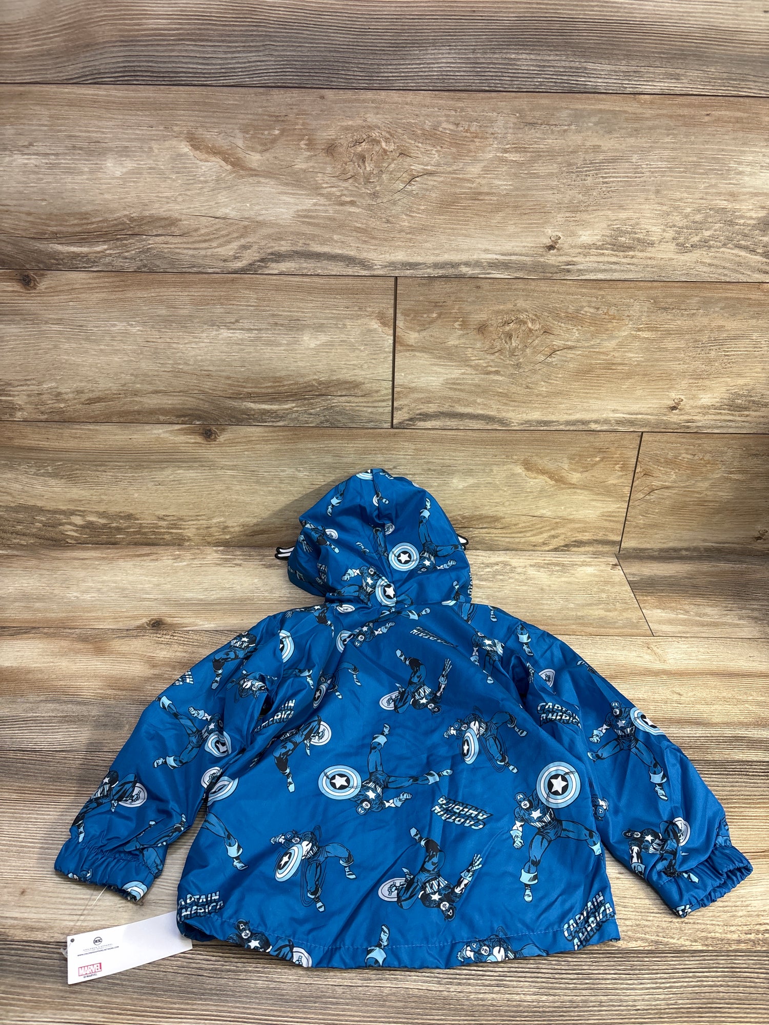NEW Marvel Captain America Windbreaker Jacket Blue sz 4T