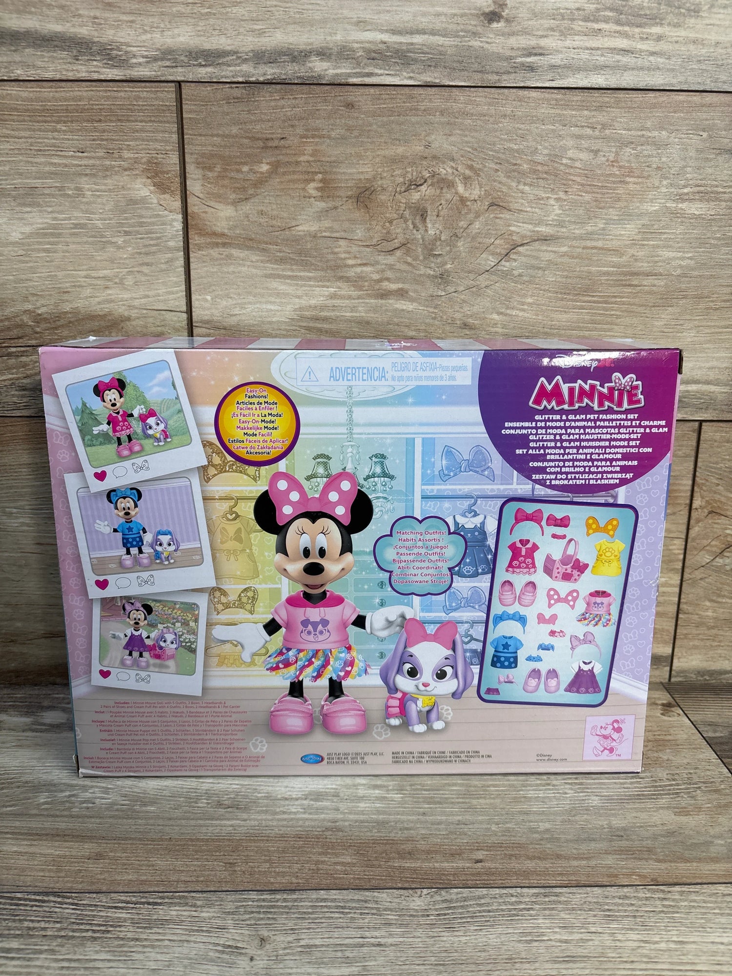 NEW Disney Jr. Minnie Glitter & Glam Pet Fashion Playset 25pc