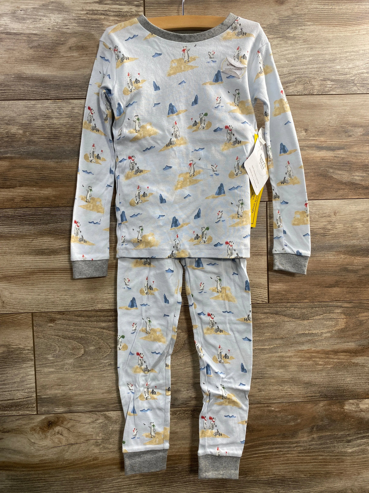 NEW Burt's Bees Baby Organic 2pc Polar Bear Pajama Set Blue sz 5T