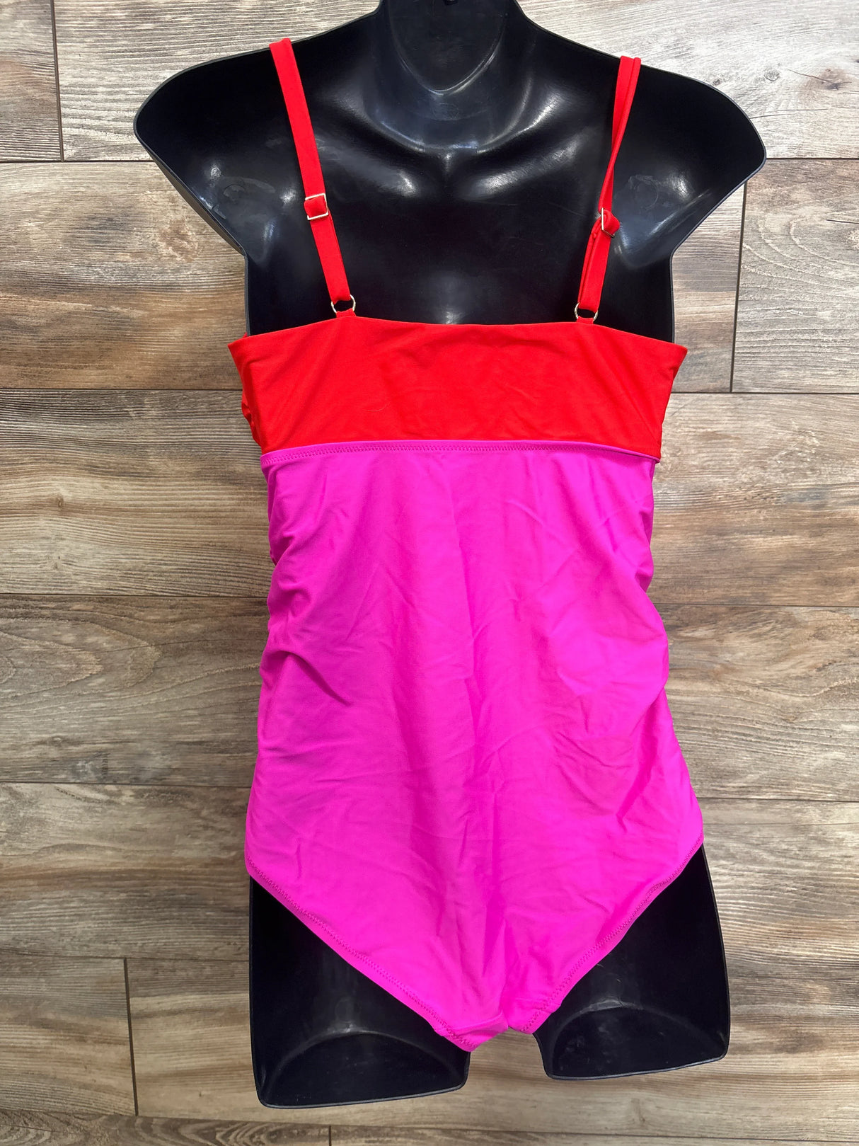 Beach Bump 1pc Maternity Swimsuit Red sz Medium