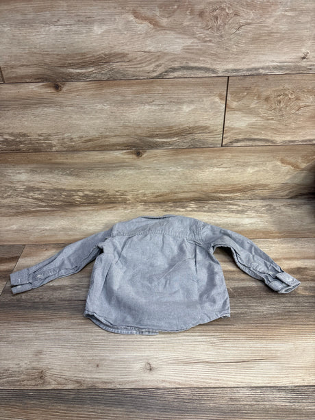Children's Place Button Down Shirt Grey sz 18-24m - Me n Mommy To Be