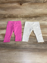 Cat & Jack 2pk White/Pink Pants sz Newborn