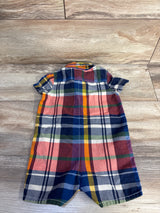 Baby Gap Plaid Polo Romper Blue sz 6-12m