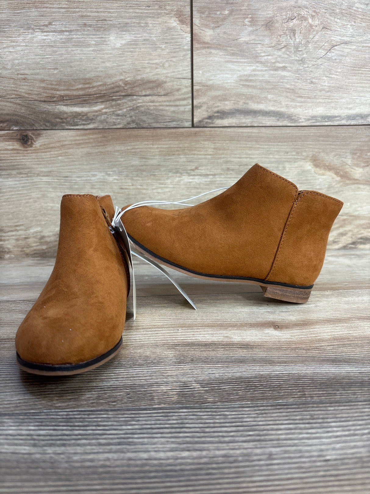 NEW Cat & Jack Girls' Opal Zipper Booties Cognac Sz 13c