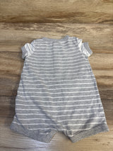 Carter's Striped Giraffe Shortie Romper Grey sz 6m