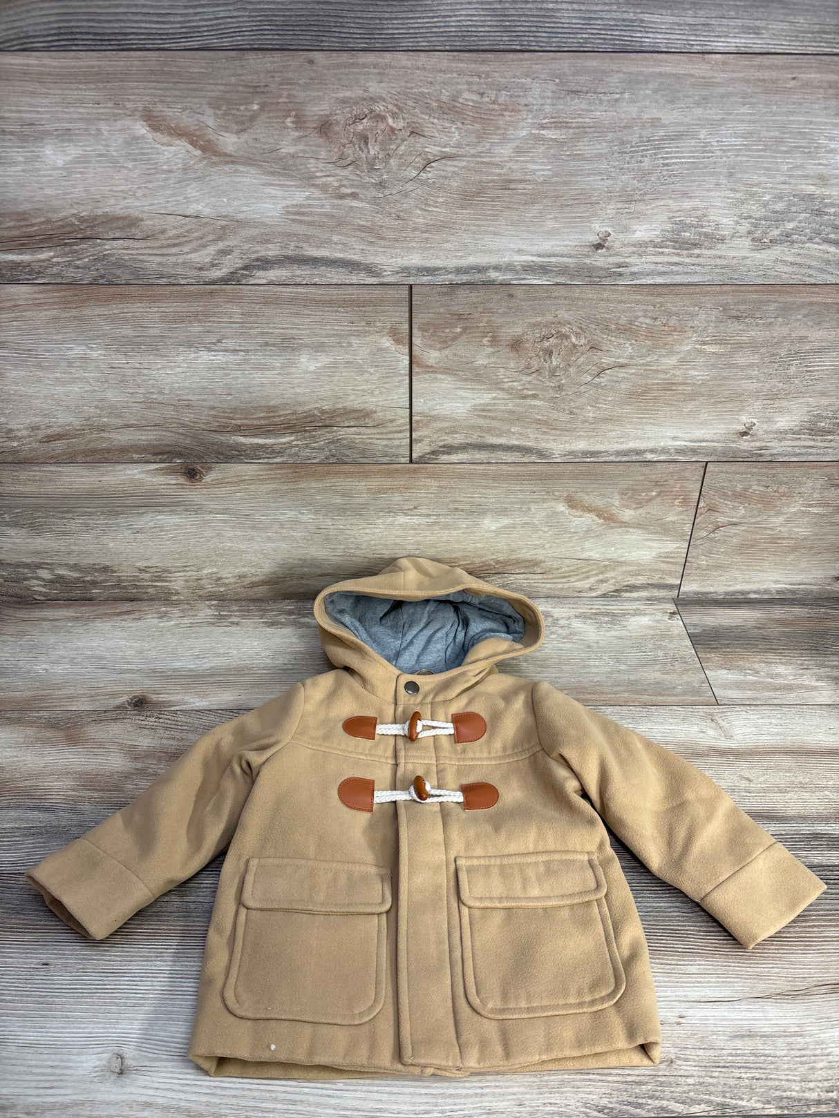 Cat & Jack Toggle Pea Coat Tan sz 18m