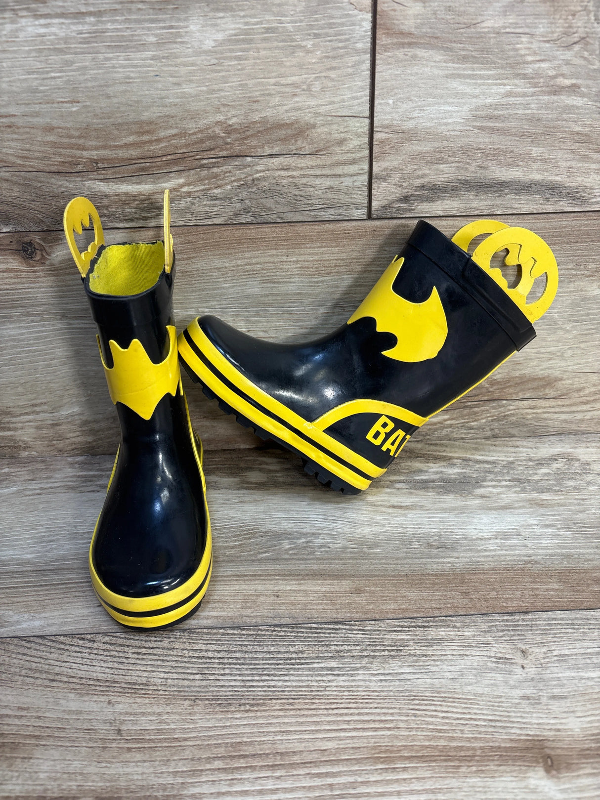 Batman Rain Boots Black sz 7/8c