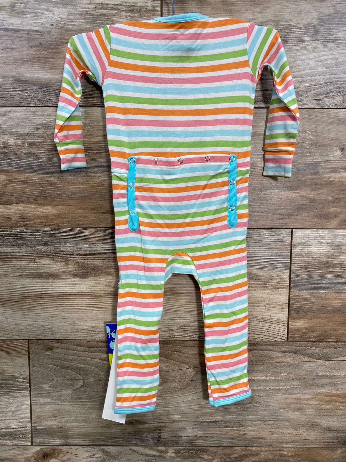 NEW KicKee Pants Striped Coverall White sz 9-12m