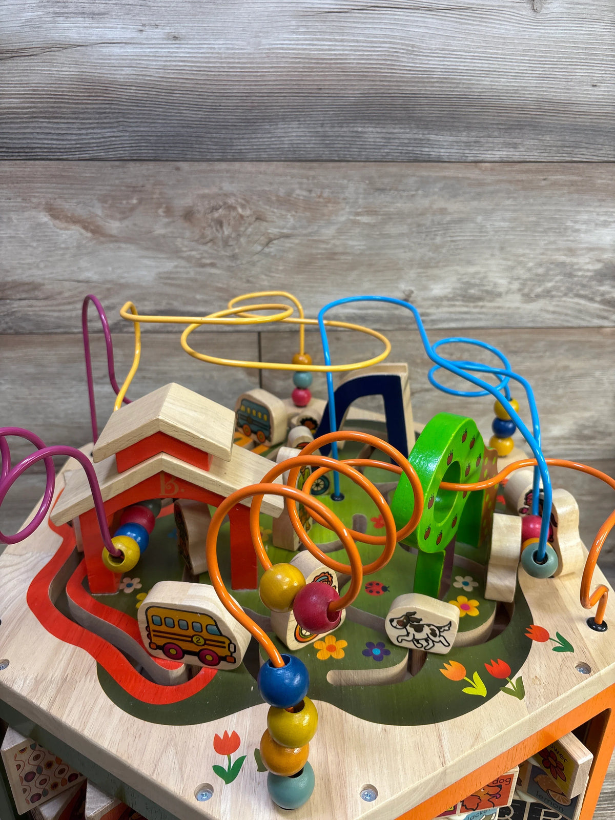 B. toys Wooden Activity Cube, Youniversity