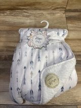 NEW Hippie Baby Reversible Baby Blanket in Quinn Arrow Blue 30x40''