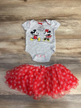 Disney Baby 2pc Bodysuit & Tutu Grey sz 3-6m