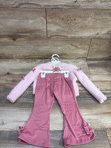 NEW Btween Baby 2pc Fuzzy Knit Sweater Cardigan & Pants Set Pink sz 18m