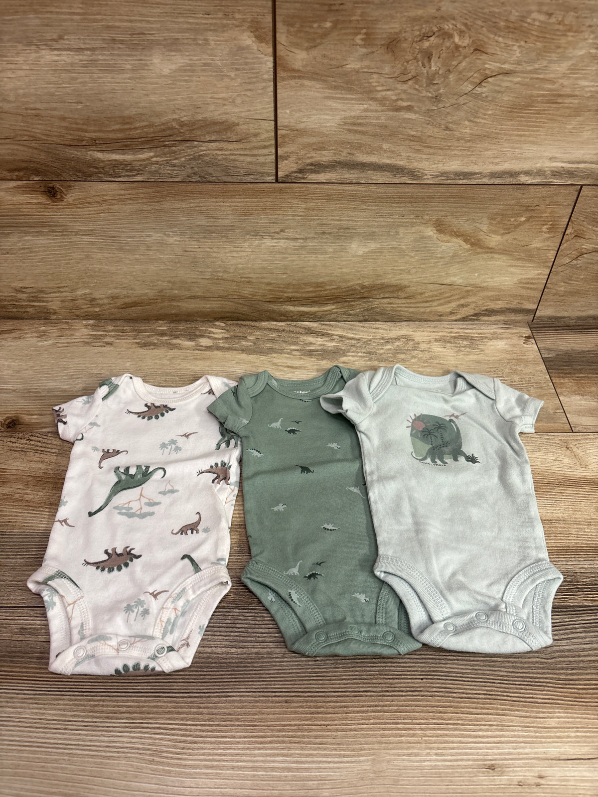 Just One You 3pk Bodysuits Green sz Newborn