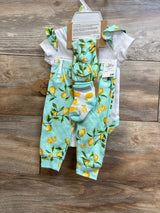NEW Baby Essentials 4pc Lemon Layette Set White sz 3m