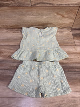 Member's Mark 2pc Gauze Playwear Set Green sz 2T