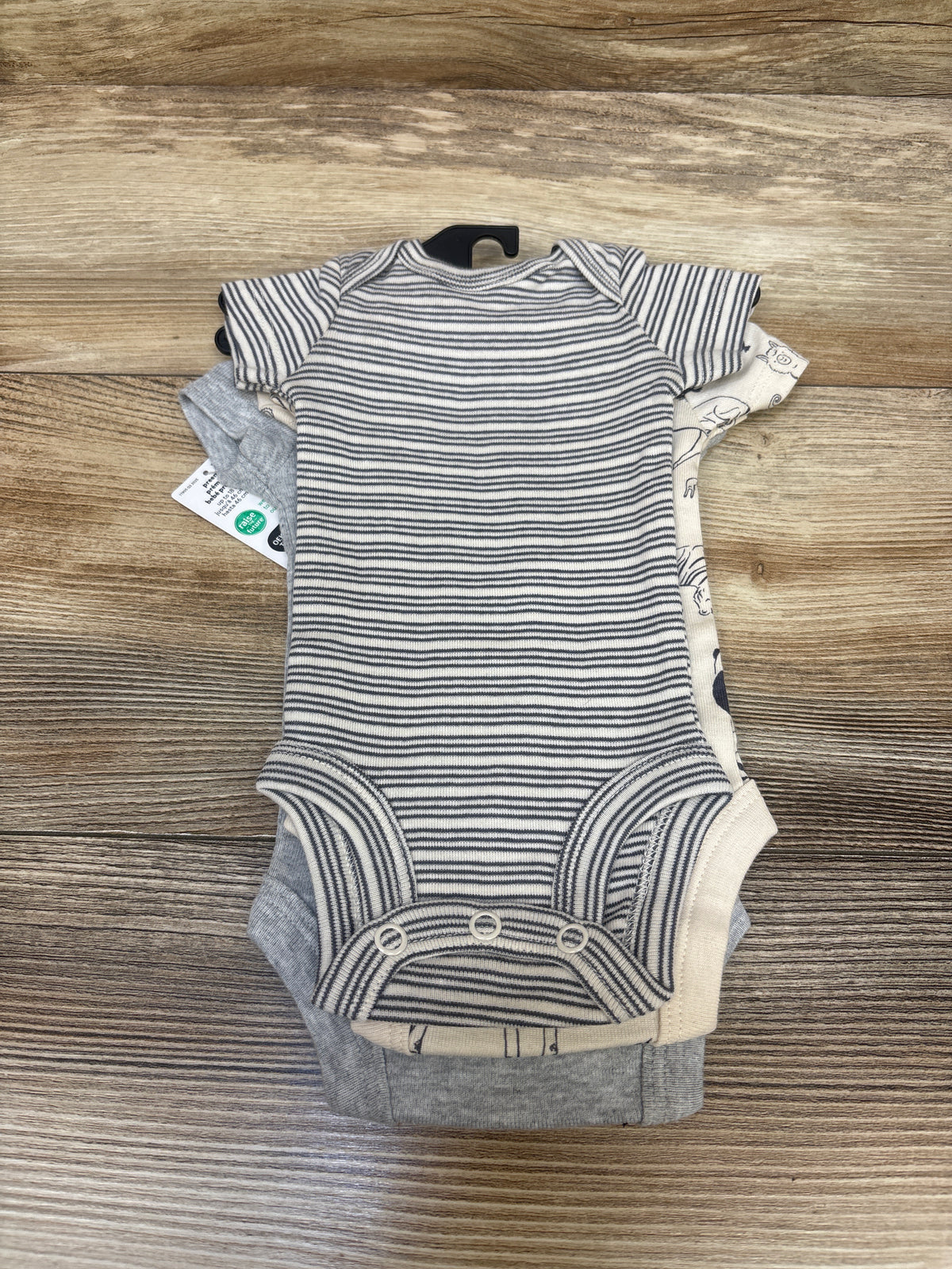 NEW Child Of Mine 3pk Bodysuits Grey sz Preemie