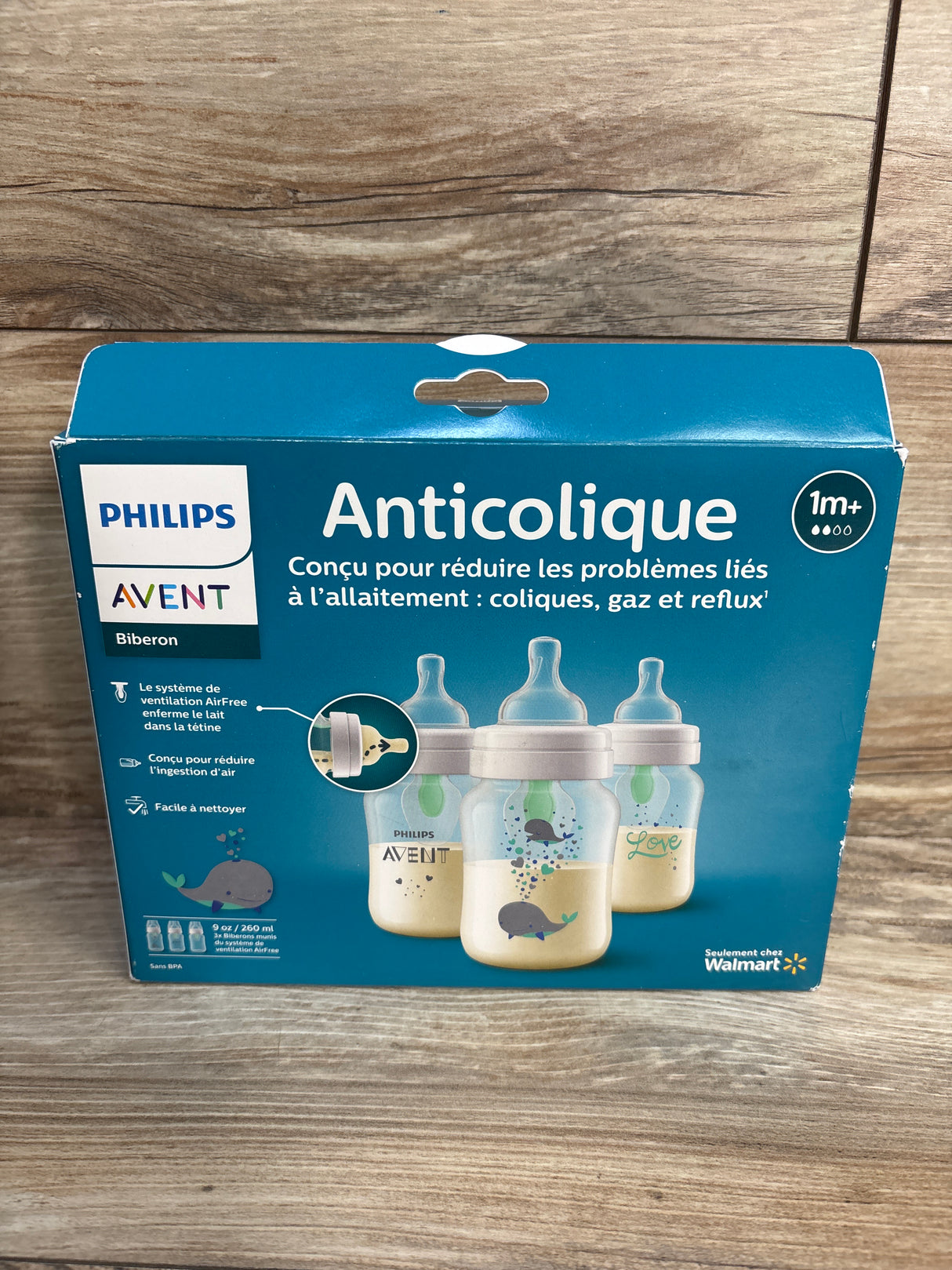NEW Philips Avent Anti-Colic Baby Bottle, 9oz 3pk (1m+)
