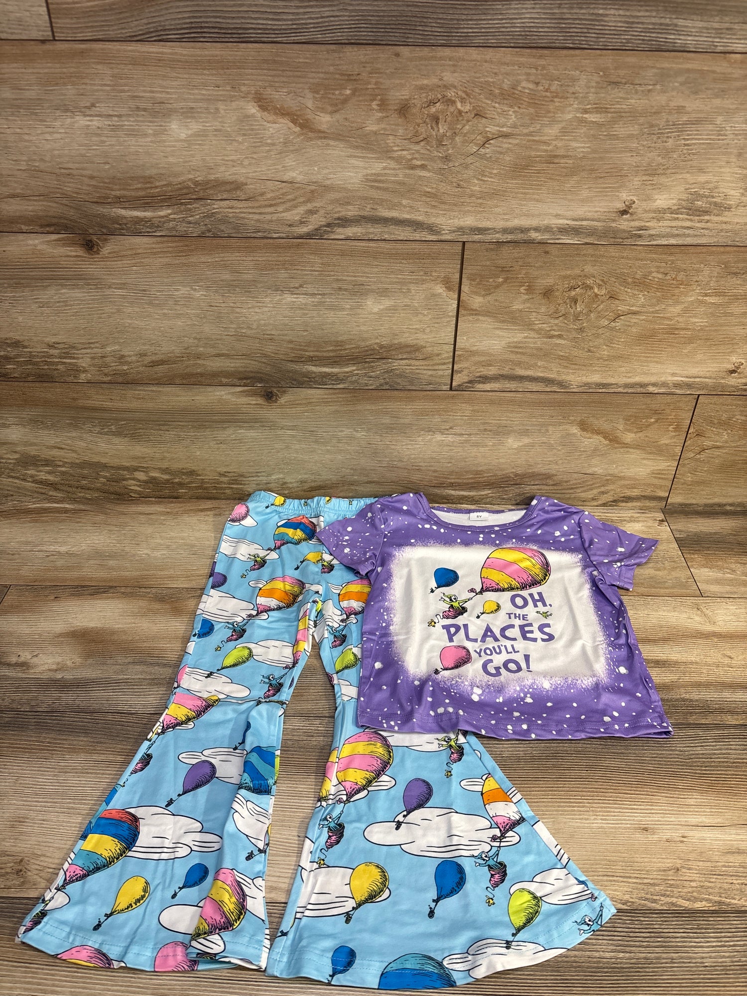 NWOT Dr. Seuss 2pc Oh, The Places You'll Go! Set Purple sz 5T