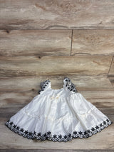 Max Studio Embroidered Smocked Tunic Ivory sz 2T