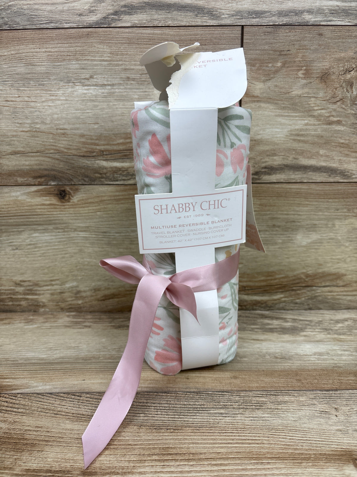 NEW Shabby Chic Multiuse Reversible Blanket Floral