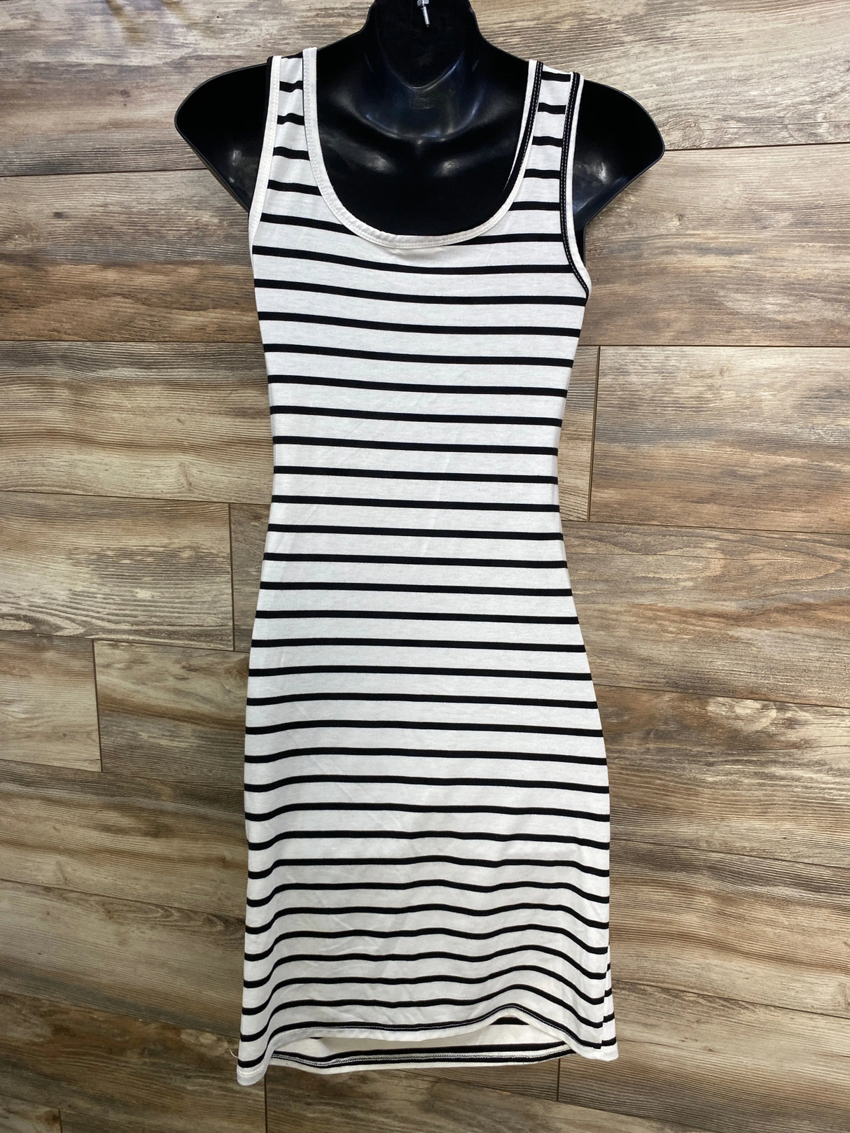 Heart & Hips Striped Tank Dress White sz Medium