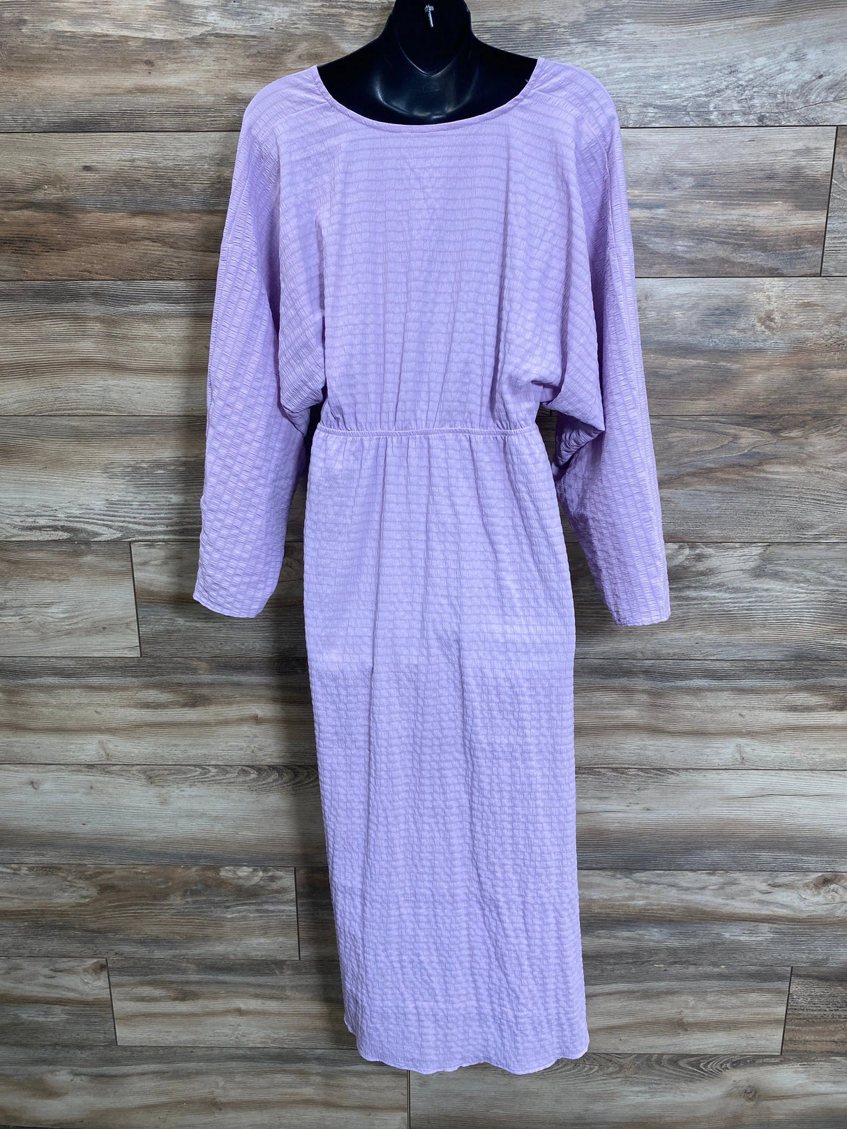 Asos Design Maternity Seersucker Batwing Maxi Dress Lilac sz Medium