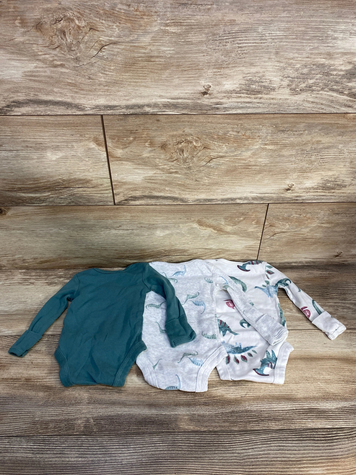Just One You 3pk Dinosaur Bodysuits Green sz Newborn