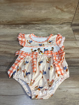 NWOT Adobabirl Smocked Farm Bubble Romper Ivory sz 12-18m