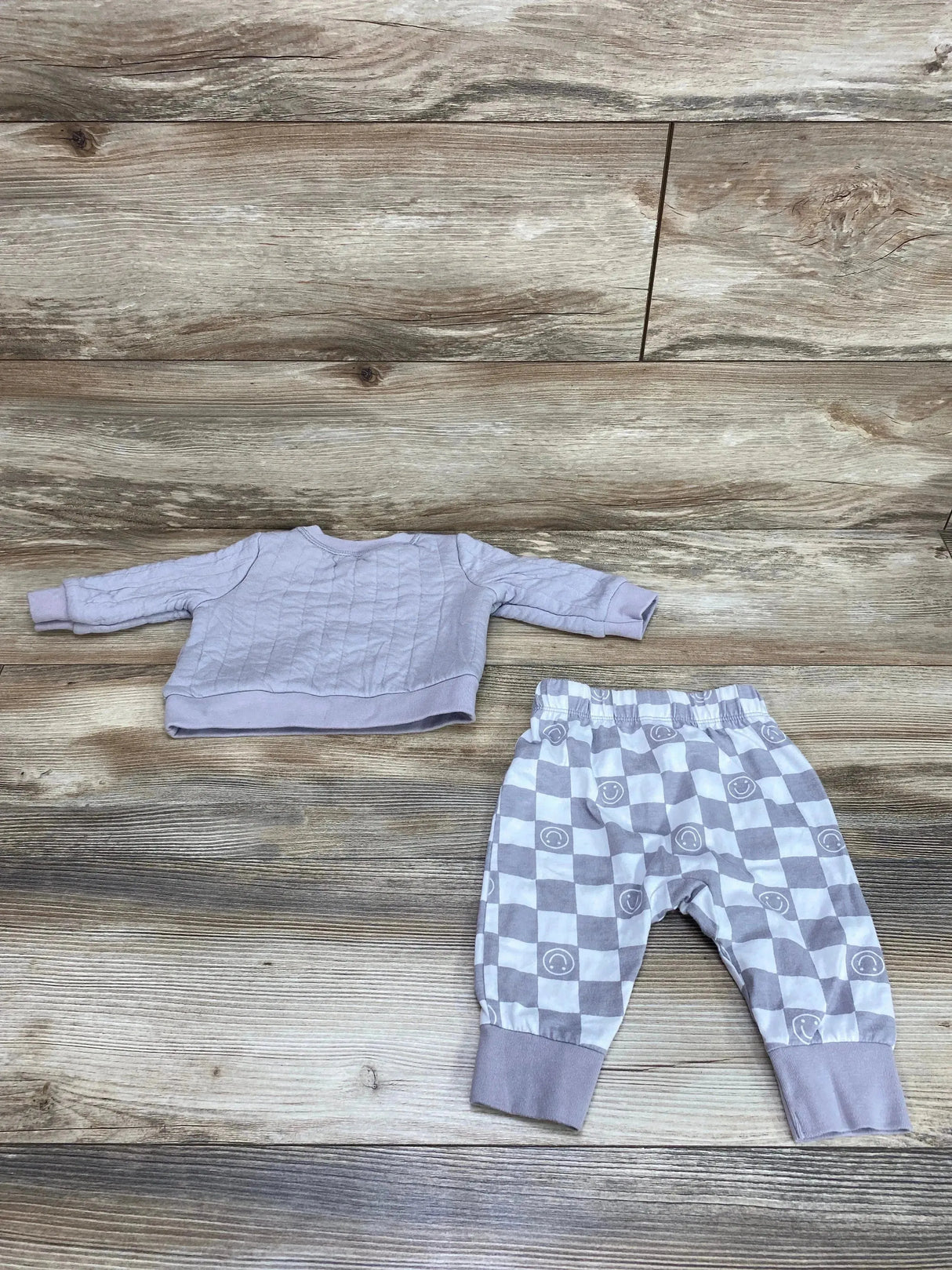 Cat & Jack 2pc Happy Sweatshirt & Pants Grey sz 3-6m